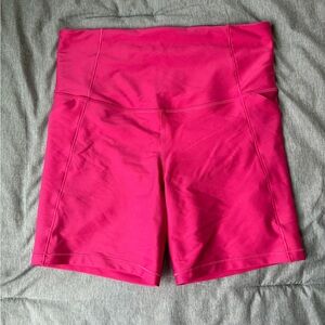 all in motion High-Waist Athletic Shorts in Bright Pink